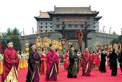 5月14日，西安以仿古入城式歡迎印度總理莫迪“入城”。